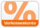 2 % Rabatt bei Vorkasse