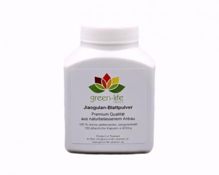 Jiaogulan Kapseln á 400 mg pures Pflanzenpulver - 100 Kapseln