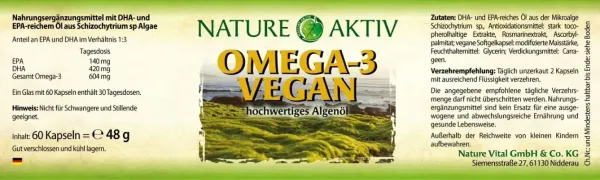 Preview: Die Inhaltsstoffe von veganen Algenölkapseln