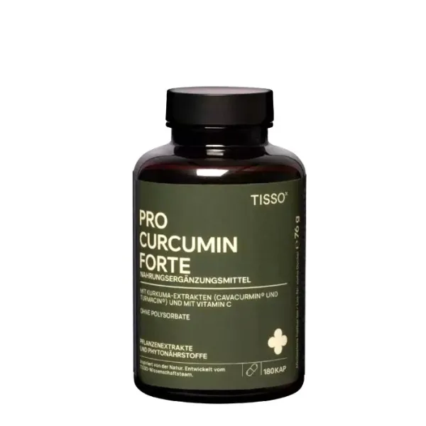 Pro Curcumin Forte von Tisso - 180 leicht schluckbare Kapseln