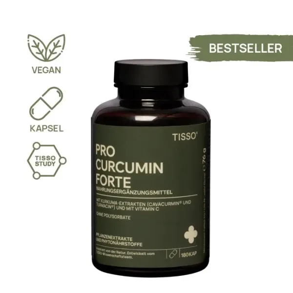 Pro Curcumin Forte von Tisso - 180 leicht schluckbare Kapseln