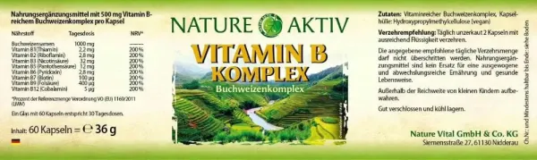 Preview: Vitamin B Komplex und seine Inhaltstoffe