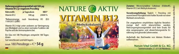 Preview: Die Produktfakten von Vitamin B12
