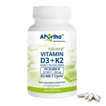 Vitamin D3 20.000 IE + K2 Kapseln