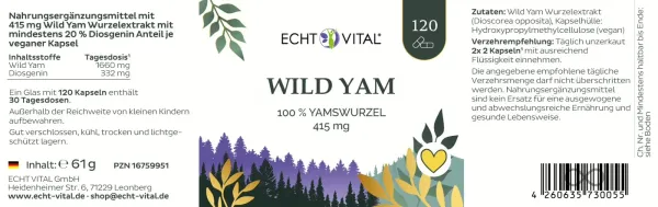 Preview: Die Inhaltsstoffe von Yamswurzel-Extrakt