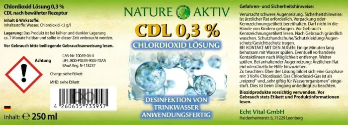 Die Inhaltstoffe der CDL-Fertiglösung