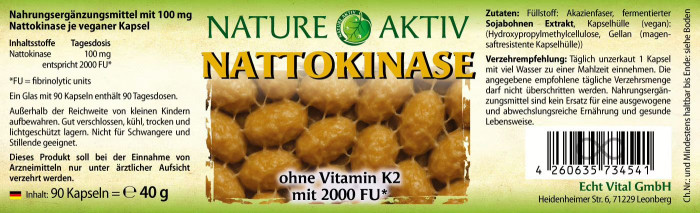 Die Inhaltstoffe von Nattokinase-Kapseln