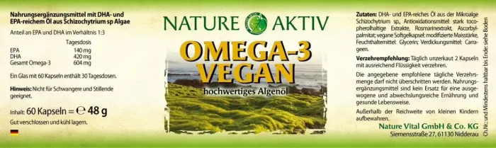 Die Inhaltsstoffe von veganen Algenölkapseln