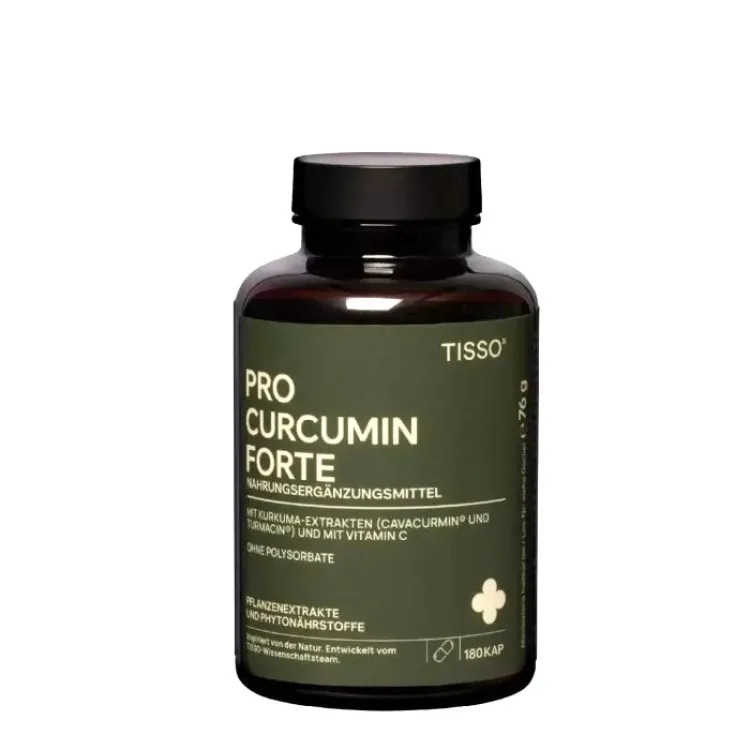 Pro Curcumin Forte von Tisso - 180 leicht schluckbare Kapseln