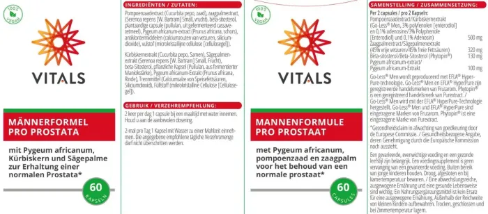 Die Inhaltsstoffe von Pro Prostata Männerformel