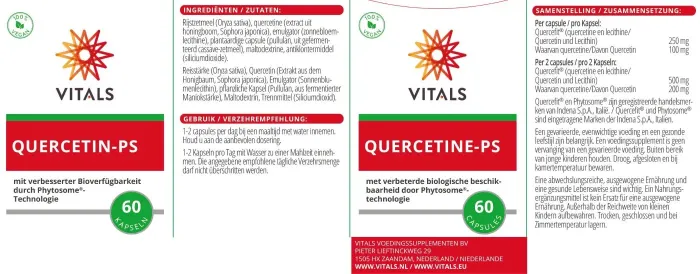 Die Inhaltsstoffe von Quercetine-PS