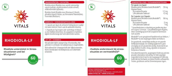 Die Inhaltsstoffe von Rhodiola Rosea Extrakt
