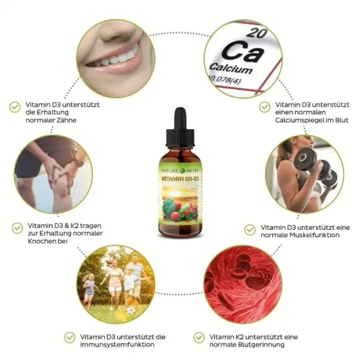 Vitamin d3 + K2 Tropfen und die gesundheitlichen Vorteile
