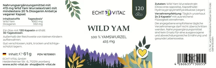 Die Inhaltsstoffe von Yamswurzel-Extrakt