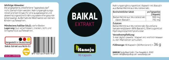 Die Inhaltsstoffe von Baikal-Helmkraut-Kapseln