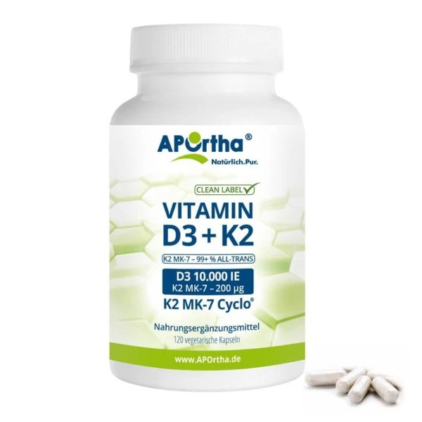 Vitamin D3 10.000IE + K2 Kapslen