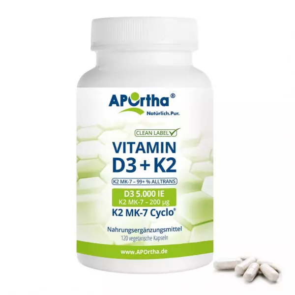 Vitamin D3 5.000IE + K2 Kapseln